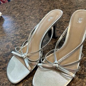 BP. From Nordstrom size 9.5 women’s silver strappy  slight heel